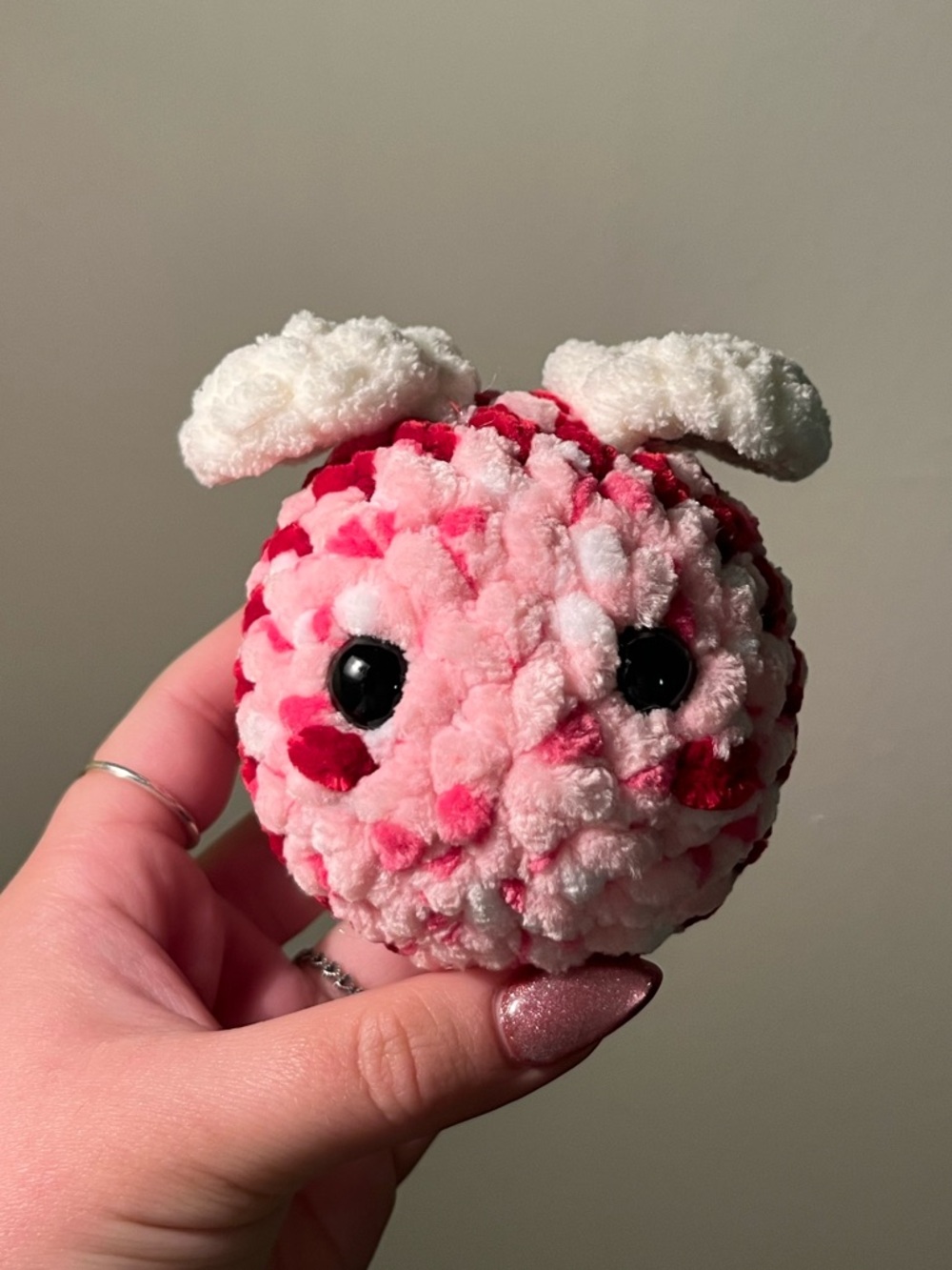 Plush Pink Bee- Crochet